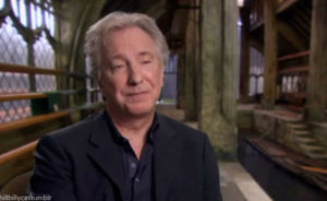 fuckcancer,alan rickman,smile,sad,2016,man,laugh,best,adorable,guy,death,dead,moments,character,actor,great,legend,box,depressed,being,letter,unhappy,director,script,came,letterbox,alan rickman being alan rickman