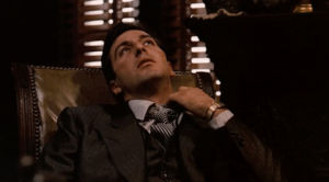 the godfather,godfather,al pacino,stressed,michael corleone,movie,loosening tie