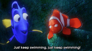 just keep swimming,everything will be okay,reaction,finding nemo,dory,finding dory,everything will be alright,it will be okay