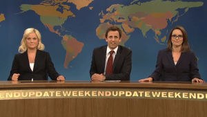 seth meyers,snl,amy poehler,tina fey,really,weekend update,are you serious
