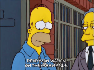 homer simpson,sad,episode 21,scared,season 13,jail,13x21,prisoner