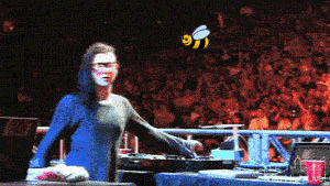 skrillex,head banging,dj,best,funny,music,dancing,cartoon,club,bee,greatest,head bang,in the club,this is how we do it