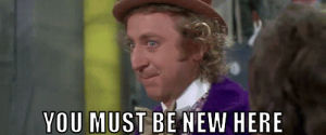 you must be new here,sarcastic,insult,willy wonka,sarcastic wonka