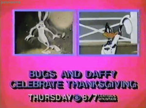 daffy duck,bugs bunny,80s,cartoon,cartoons,thanksgiving