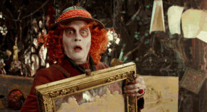 johnny depp,mad hatter,alice through the looking glass,alice in wonderland,disney,ahh