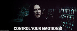snape,harry potter,control your emotions