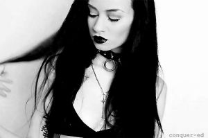 felice fawn,goth,lovey,black and white,model,hair,beautiful,long hair,black hair,black lipstick