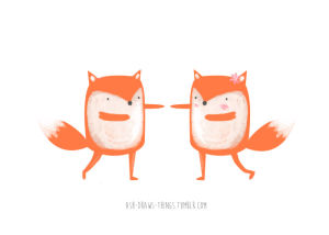 flirting,love,animation,fox