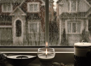 window,weather,candle,raining