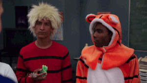 community,abed,halloween,comics,troy,calvin and hobbes,abed and troy,tiger costume,halloween costume