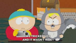 eric cartman,angry,mad,butters stotch,frustrated,mean,butters,squirell