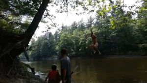 rope swing,river,fails,afv,let go,too late