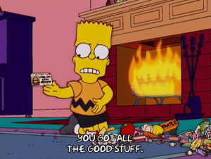 good stuff,bart simpson,season 15,episode 1,nope,candy,aw,disappointed,15x01,toss