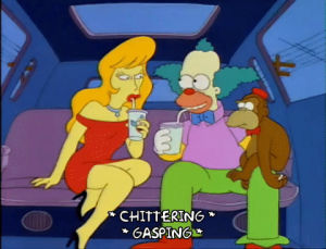 limo,mr teeny,season 3,episode 21,monkey,krusty the clown,drinks,3x21