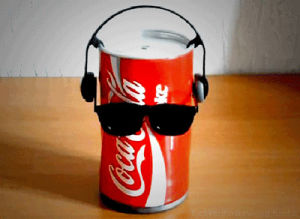 coca cola,coke,can,dancing,sunglasses
