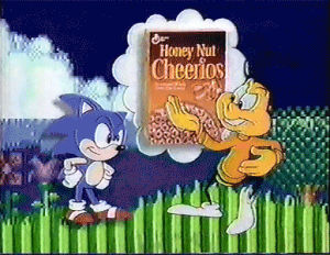 sega genesis,sonic 2,honey nut cheerios,my,sonic,qd