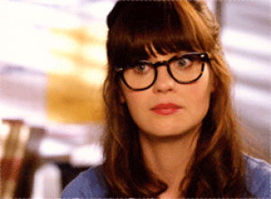 surprised,jess day,sad,eyes,new girl,scared,cutie,faces,3x08,menus