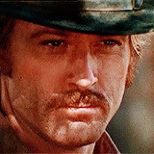 vintage,butch cassidy and the sundance kid,serious,robert redford,movies,hat,male,the top middle,better call life alert