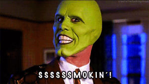 funny,awsome,jim carrey,green,the mask,famous,smokin,cute,movie,jimmy