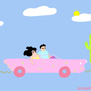 desert,car,road trip,couple,summer,vacation,cactus