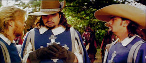 the three musketeers,porthos,kiefer sutherland,charlie sheen,oliver platt,eventually,the three musketeers 1993,hes just so adorable,even though i didnt watch the movie until after the bbc show had started