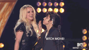 britney spears,smiling,madonna,vmas,bitch,screaming,move