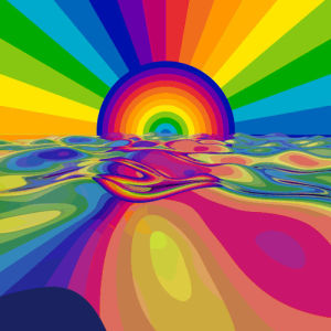 psychedelic,rainbow,trippy,waves,design,hippie,colorful,rainbows,glitch,cinema 4d,distort,love,funny,lol,loop,weird,light,ocean,infinite,sunset,mograph,reflection,liquid,wavy,jmckeehen