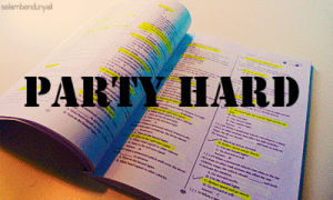 study,party hard,vintage,books