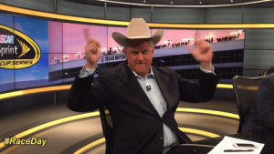 nascar,yes,win,nice,celebrate,hat,texas,shooting,happy dance,cowboy,finger point,cowboy hat,texas motor speedway,fs1,syrup village,lets do this