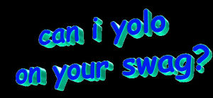 transparent,blue,swag,animatedtext,3d words,your swag,wh0awhat,can i yolo on your swag,can i yolo