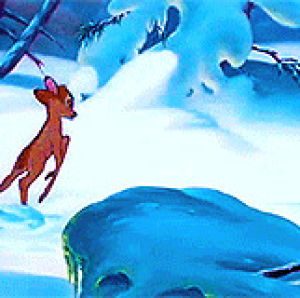bambi,disney,snow