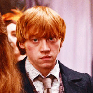 ron weasley,reaction,harry potter,his face amused me idk