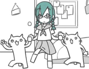 miku hatsune,hatsune miku,animation,cat,cute,channel frederator