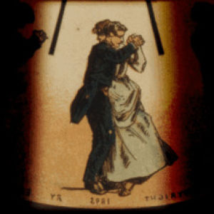 dancing couple,vintage,early animation