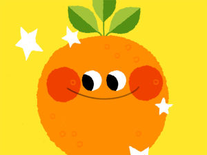 orange,joy,smile,illustration,cartoon,stars
