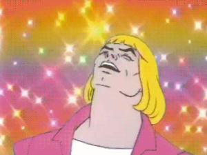 he man,happy,excited