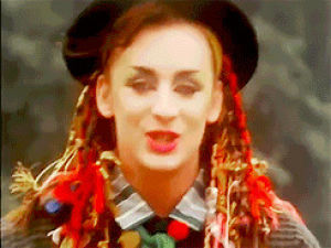 boy george,music video,80s,eighties,culture club,androgynous,hes so pretty,tip4