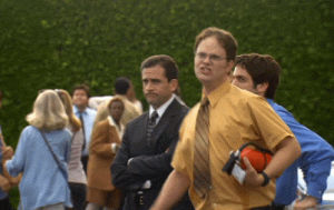 dwight schrute,fire drill,the office