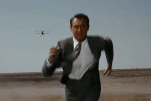 north by northwest,cary grant,classic movies,running,old hollywood,alfred hitchcock,planes,1959,crop duster