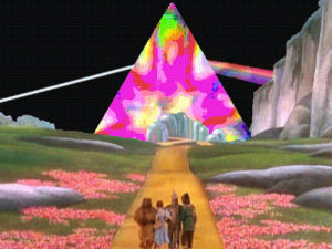 pink floyd,the wizard of oz,trippy,the dark side of the moon,art design