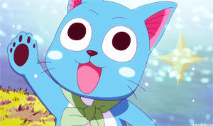 fairy tail,cat,anime,happy,blue