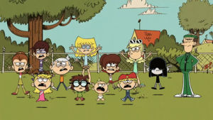 the loud house,jumping jacks,exercise,animation,cartoon,nickelodeon,family