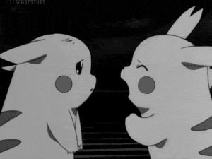 pikachu,hurting,cute,black and white,pokemon,bnw,black n white