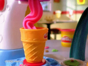 ice cream,pink,play doh,90s,commercial