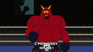 annoyed,boxing,satan