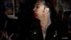 music video,halloween,vhs,blood,vampire,drums,punk rock,dark rock,death rock,calabrese,bobby calabrese,calabrese band,davey calabrese,jimmy calabrese,leather jacket,found footage,drumsticks,born with a scorpions touch