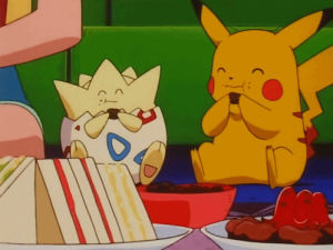 togepi,pikachu,anime,food,pokemon,kawaii,s02e11