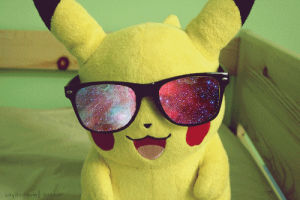 pikachu,swag,pokemon,galaxy,glasses,space