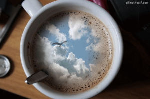 coffee,illustration,clouds,sky,dreams,inspration,art,animation,birds,fly,wwwmethecom,flying birds,hope