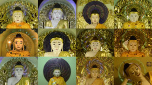 buddha,light,head,led,behind,rays